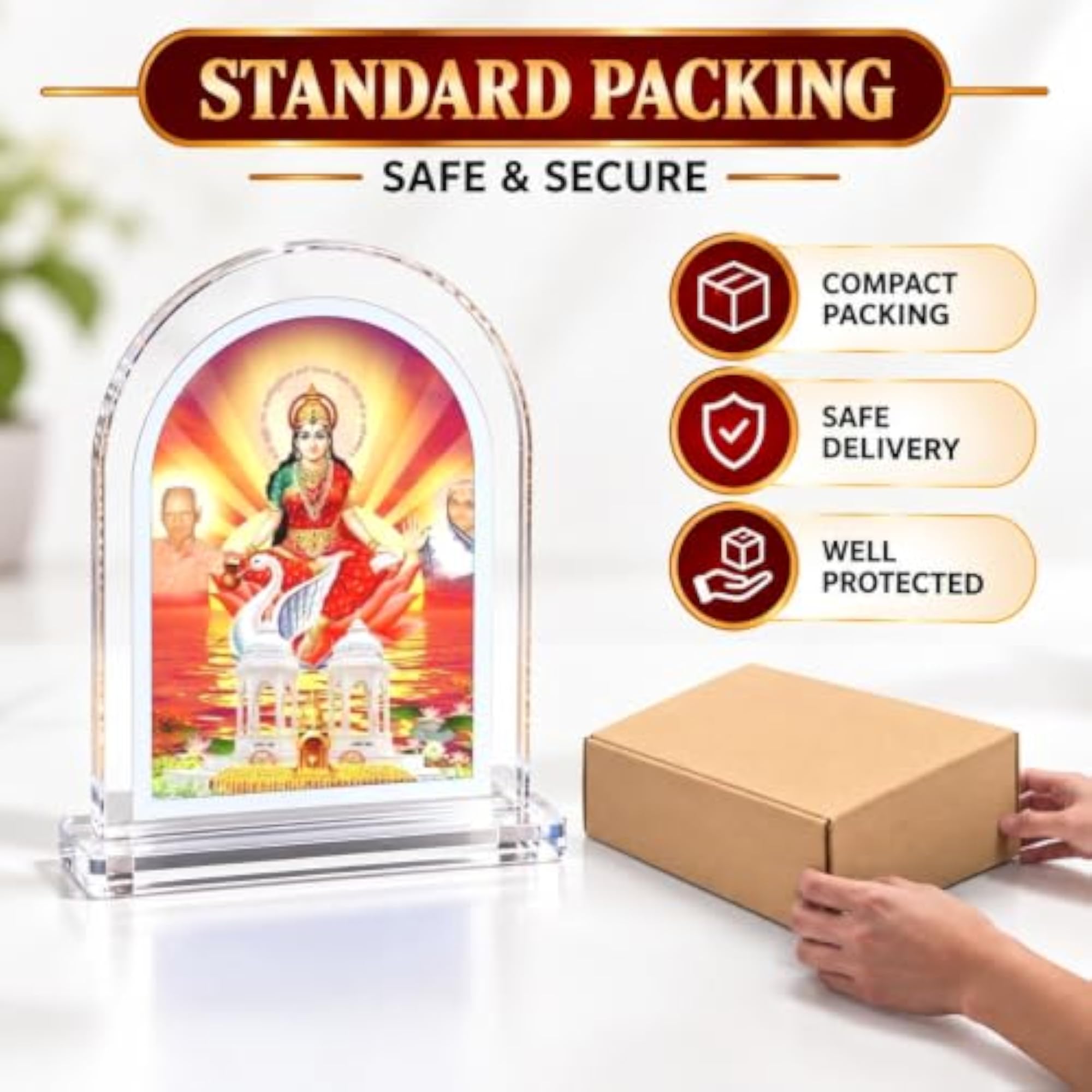 Gayatri Mata L Shape Acrylic Showpiece